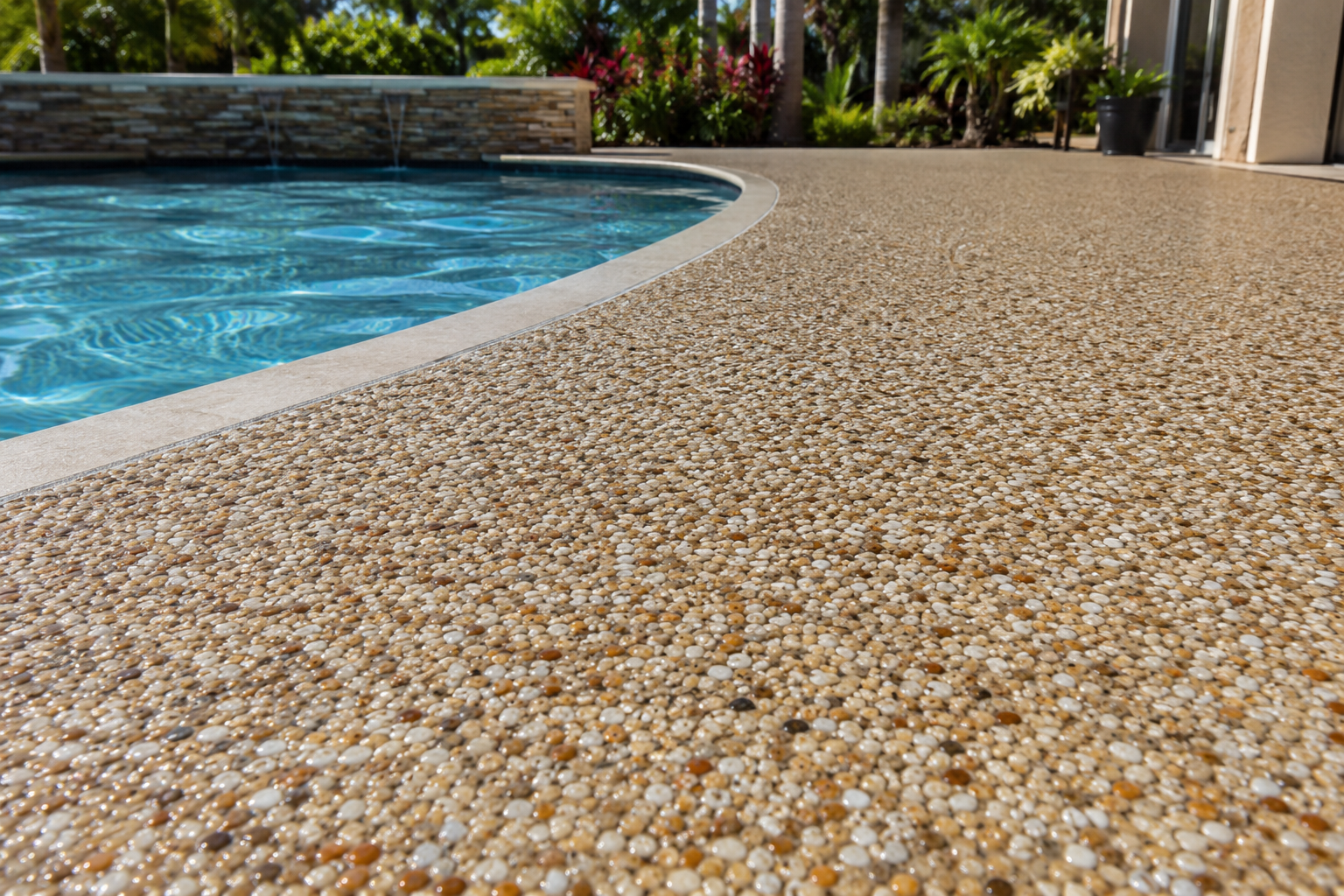 Premium resin bound pool deck by Novum Empire